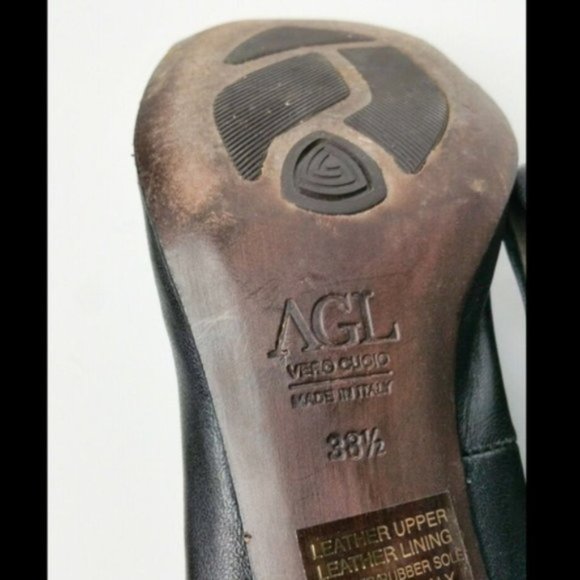 SOLD AGL Patent Leather Cap Toe Size 38.5 8.5 7.5 - Picture 7 of 8